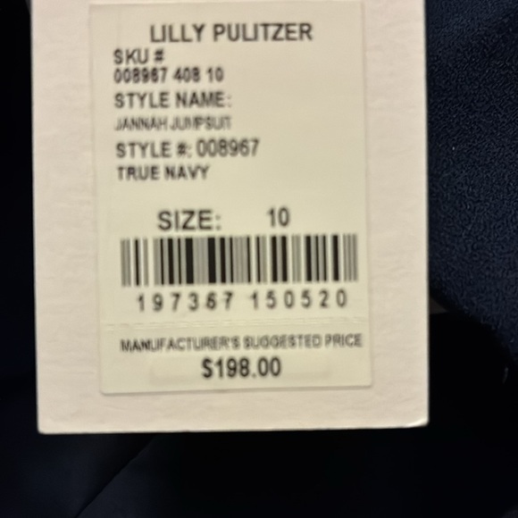 NWT Lilly Pultizer Jannah Full Length V-Neck Jumpsuit Open Neckline W Sash - Picture 11 of 11